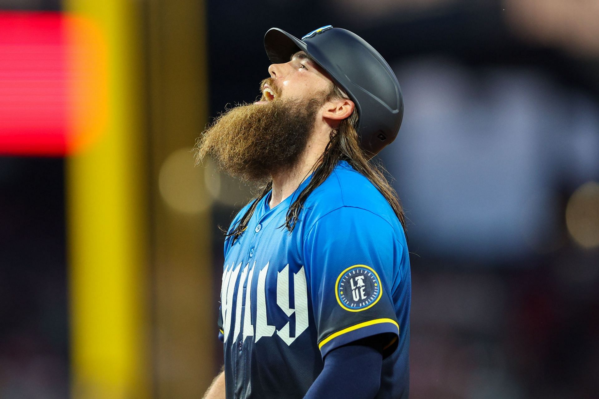 Brandon Marsh in action against the New York Mets - Source: Getty